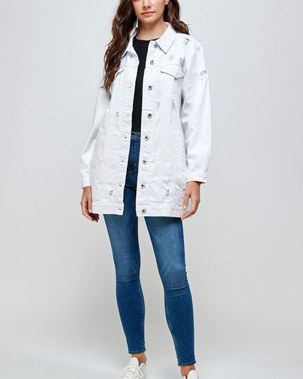 Ayala Distressed Demin Jacket - Pikemla