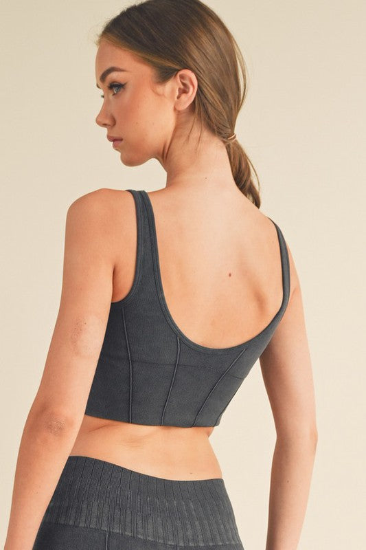 Women's Ultra-Comfort Ribbed Sports Bra - Pikemla