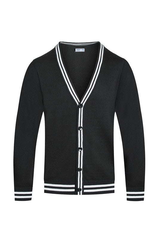 Men’s Striped Cardigan - Pikemla