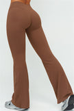 The Lushness Long Sleeve Crop Top Flared Leggings 2-Piece Set