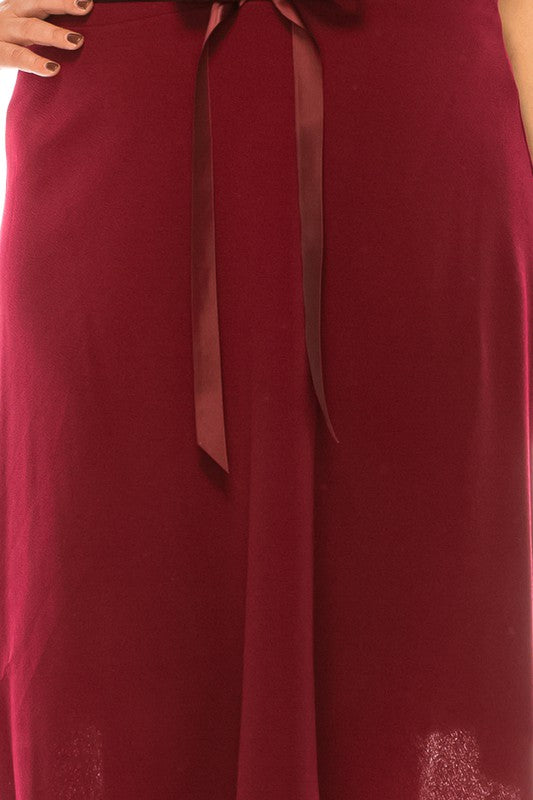 Red A-Line Skirt -Plus Sized - Pikemla