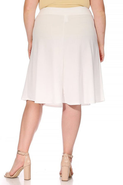 Red A-Line Skirt -Plus Sized - Pikemla