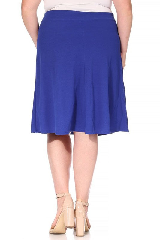 Red A-Line Skirt -Plus Sized