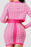 ATHINA PRINTED BARBIE PINK THREE PIECE SET