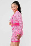 ATHINA PRINTED BARBIE PINK THREE PIECE SET