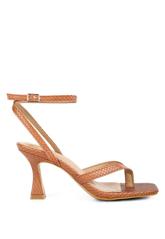 Tropic Love Ankle Strap Spool Heels - Pikemla