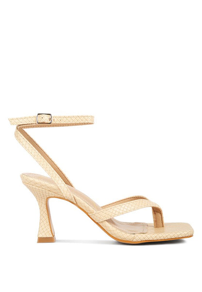 Tropic Love Ankle Strap Spool Heels - Pikemla