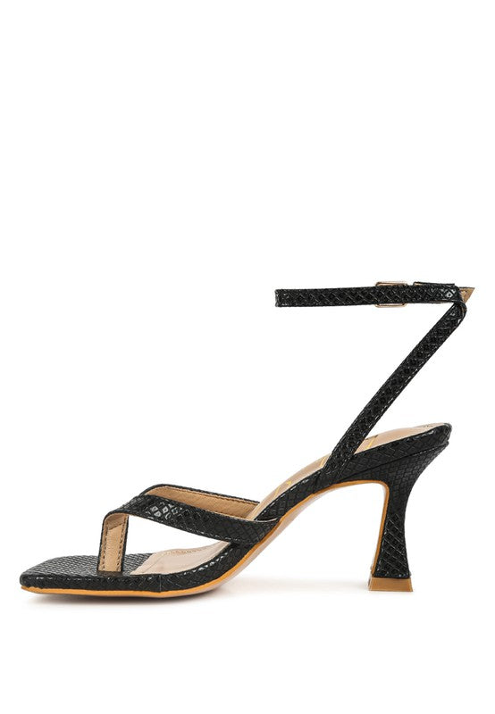 Tropic Love Ankle Strap Spool Heels - Pikemla