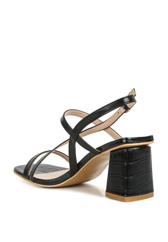 Eliza Textured Block Heels - Pikemla