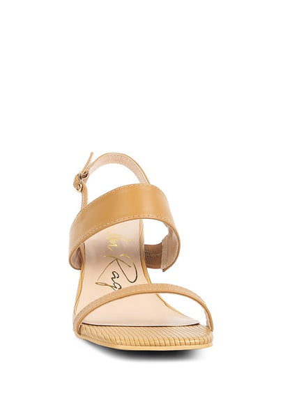 KIRK Elasticated Gussets Block Heel Sandals - Pikemla