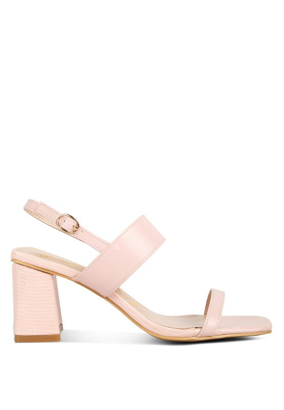 KIRK Elasticated Gussets Block Heel Sandals - Pikemla