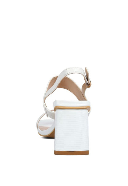 KIRK Elasticated Gussets Block Heel Sandals - Pikemla