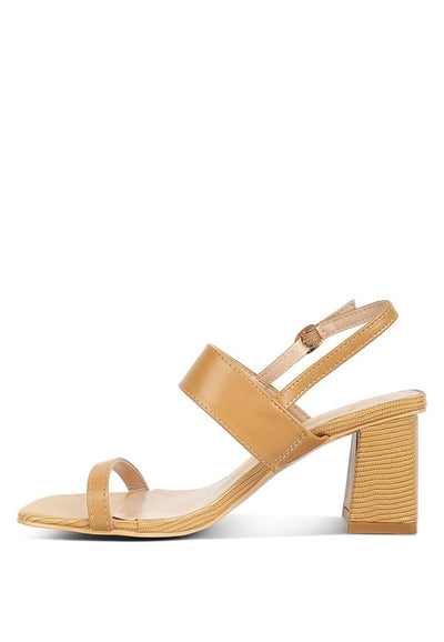 KIRK Elasticated Gussets Block Heel Sandals - Pikemla