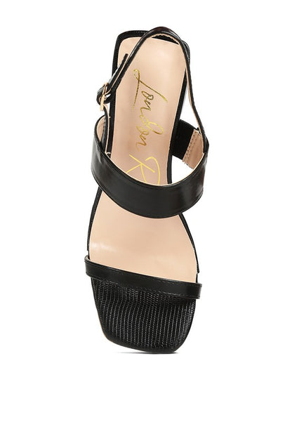 KIRK Elasticated Gussets Block Heel Sandals - Pikemla