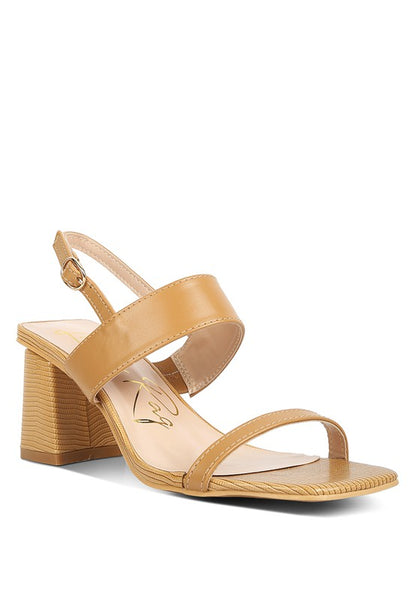 KIRK Elasticated Gussets Block Heel Sandals - Pikemla