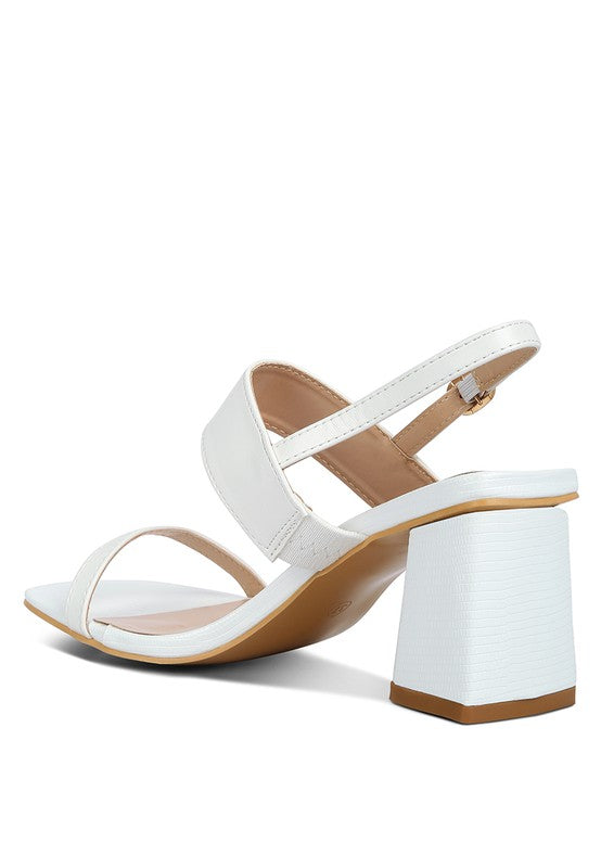 KIRK Elasticated Gussets Block Heel Sandals - Pikemla