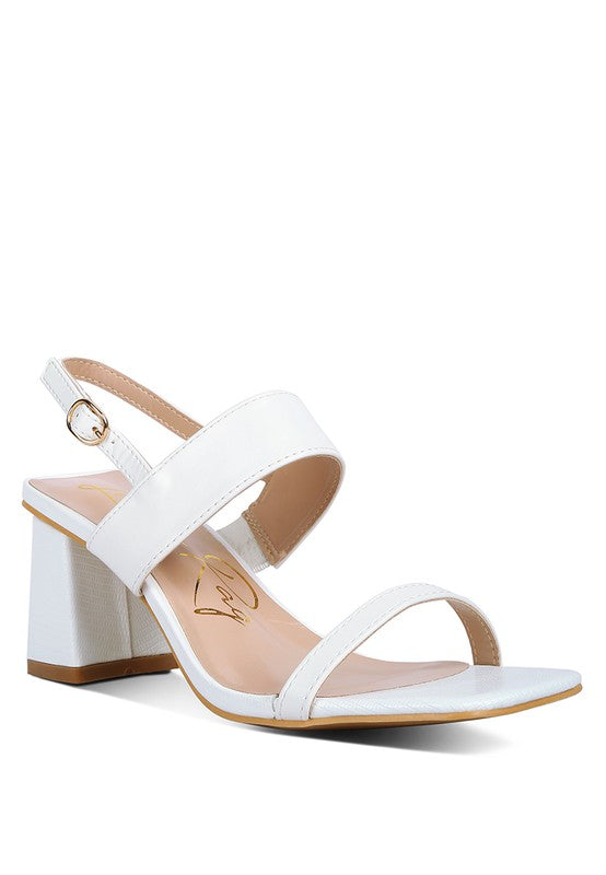 KIRK Elasticated Gussets Block Heel Sandals - Pikemla