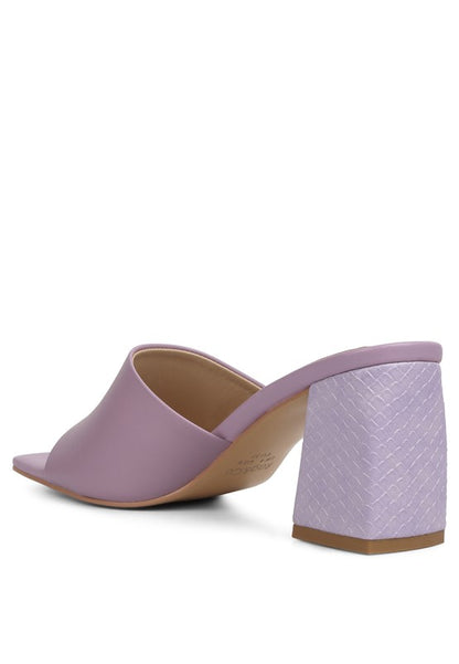 Audriana Textured Block Heel Sandals - Pikemla