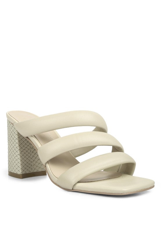 Kywe Textured Heel Chunky Strap Sandals - Pikemla