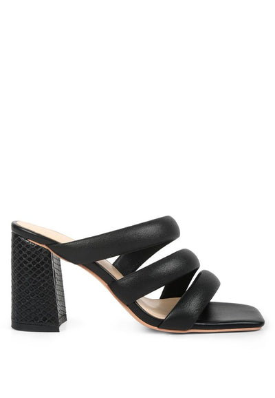 Kywe Textured Heel Chunky Strap Sandals - Pikemla