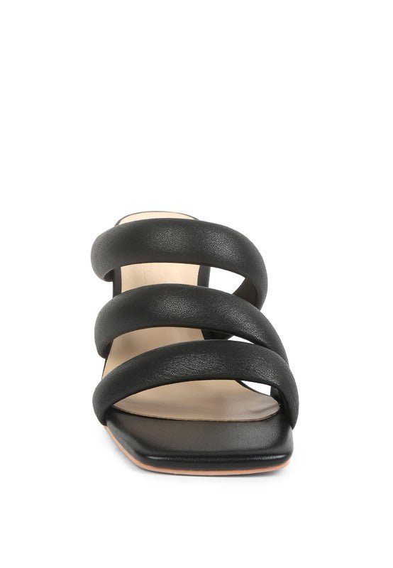 Kywe Textured Heel Chunky Strap Sandals - Pikemla