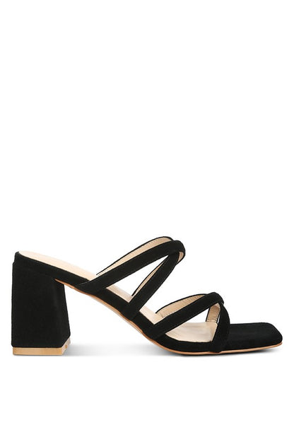 Valentina Strappy Block Heel Sandals - Pikemla