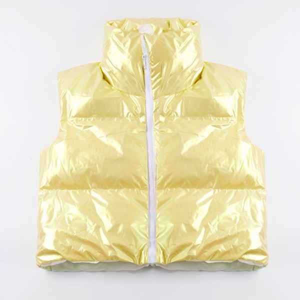 Metallic puffer vest