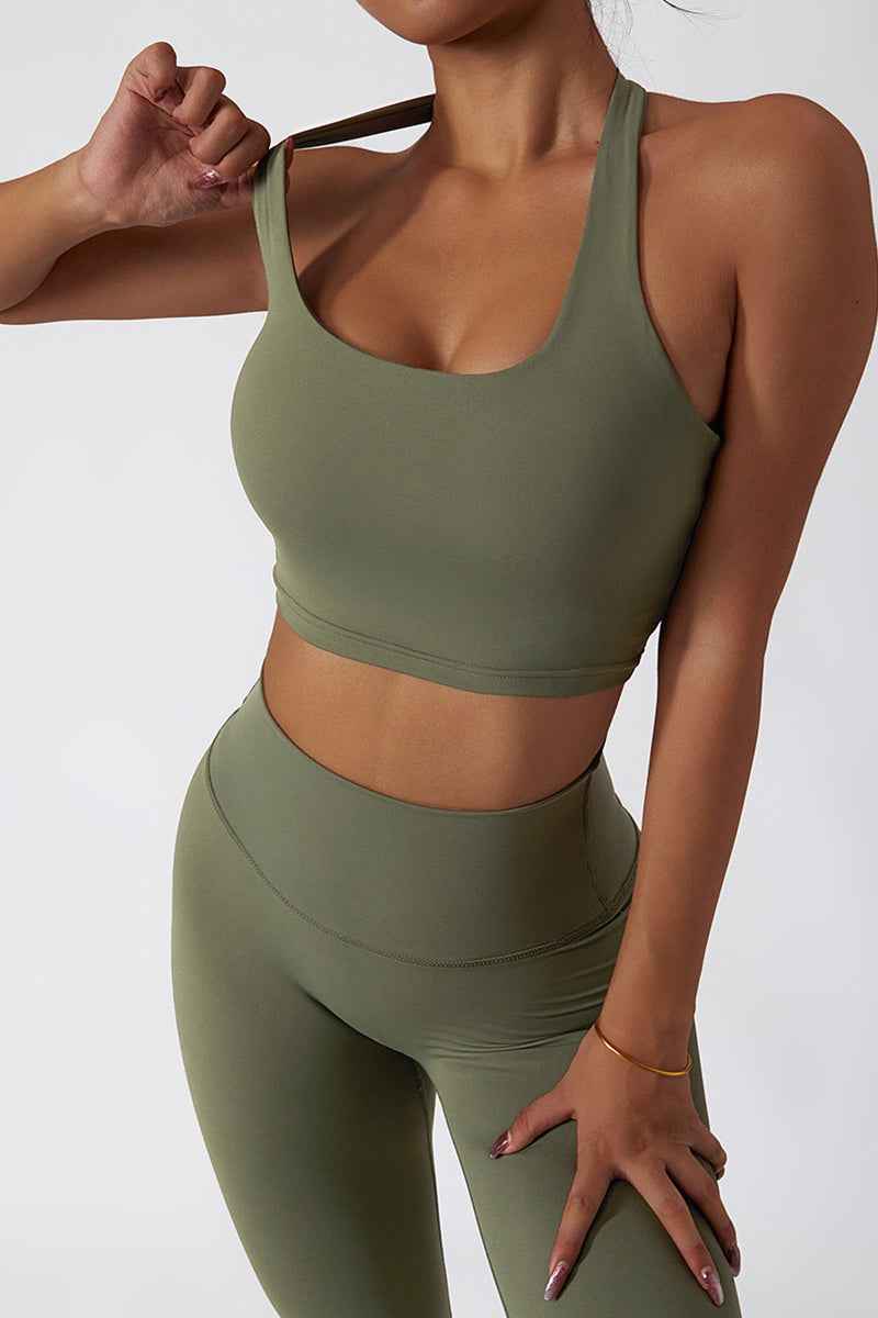 The Seraphine Halter Crop Top Leggings 2-Piece Set