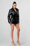 Athina PU Leather Blazer