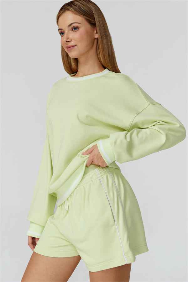 The Amara Sweatshirt Lounge Shorts 2-Piece Set