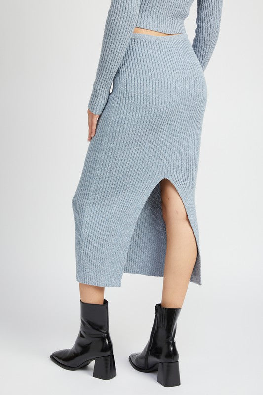 Knit Maxi Skirt - Pikemla