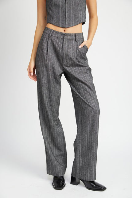 Women's Comfort Fit Pinstripe Pants - Pikemla