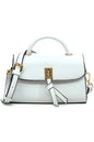 Twist Lock Flap Satchel Crossbody Bag