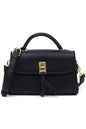 Twist Lock Flap Satchel Crossbody Bag