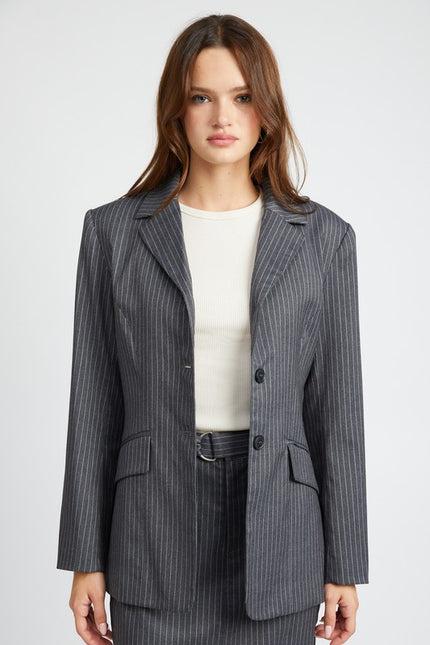 Pin Striped Women's Blazer - Pikemla