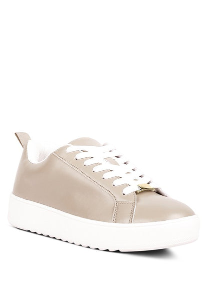 Roxy Faux Leather Sneakers - Pikemla