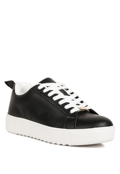 Roxy Faux Leather Sneakers - Pikemla