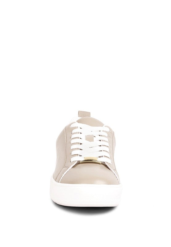 Roxy Faux Leather Sneakers - Pikemla