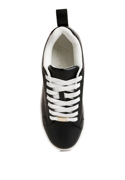 Roxy Faux Leather Sneakers - Pikemla