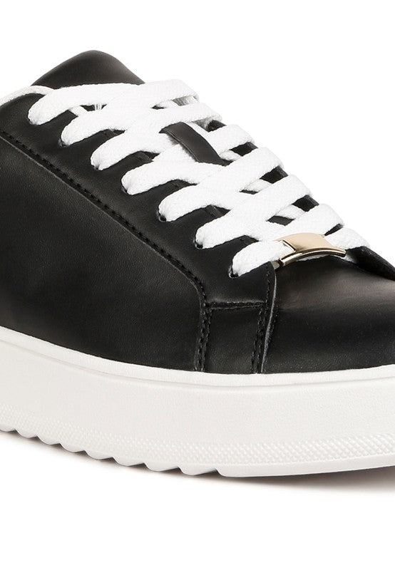 Roxy Faux Leather Sneakers - Pikemla