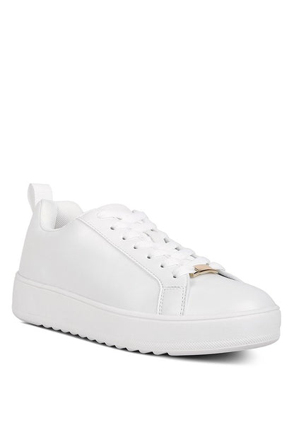 Roxy Faux Leather Sneakers - Pikemla