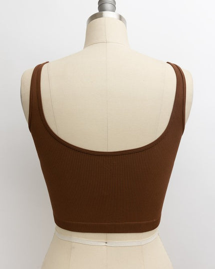Ribbed Underline Seams Brami Top - Pikemla