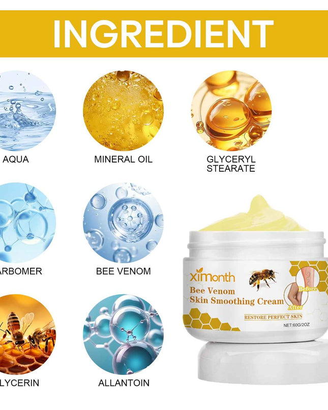 Ximonth Bee Venom Leg Care Cream Relieves Leg Discomfort, Pamper And Moisturize Skin Body Care Cream