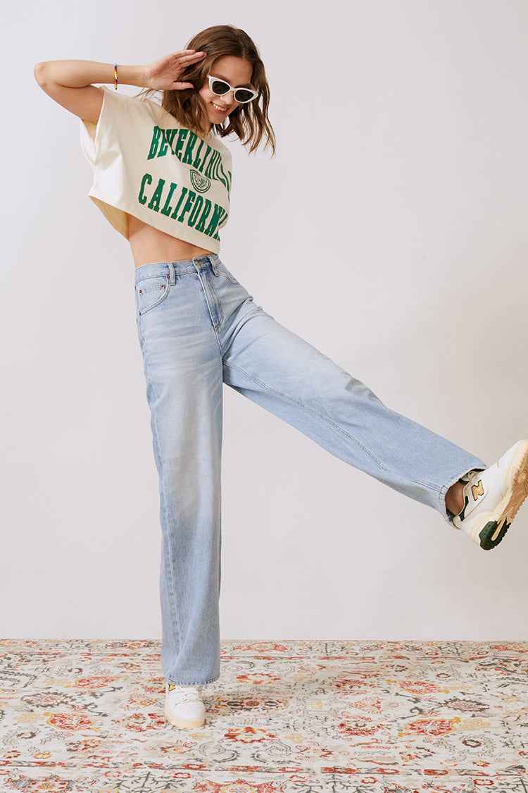 Coney Island Whitefish High Rise Wide Jeans HJ007