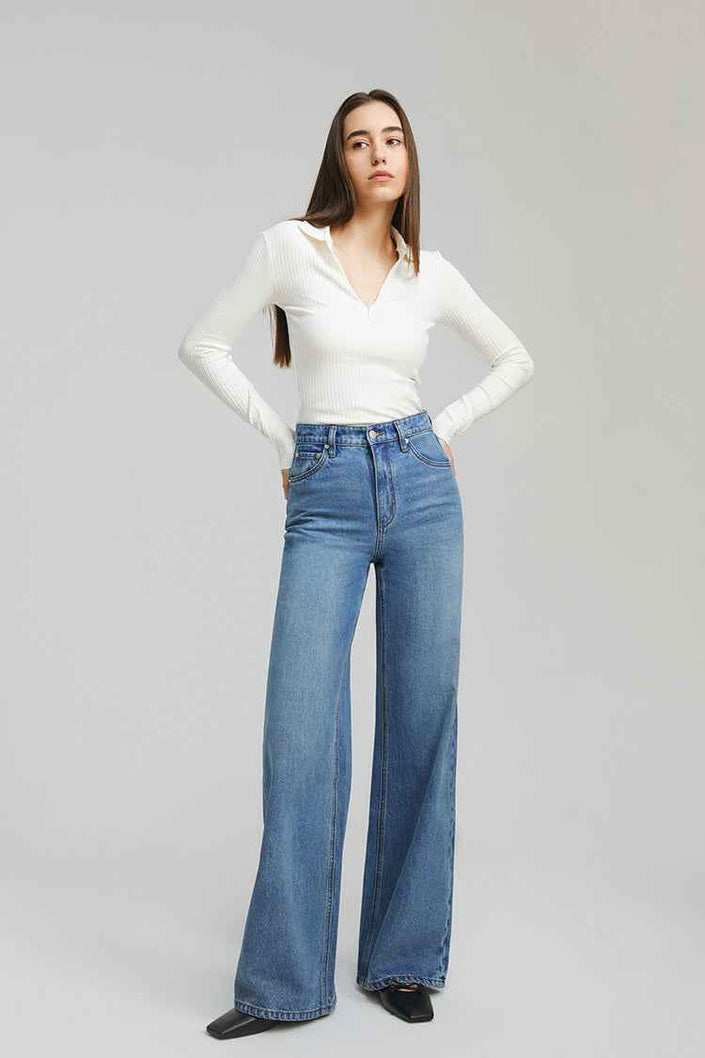 Angeles High Rise Baggy Jeans HJ103