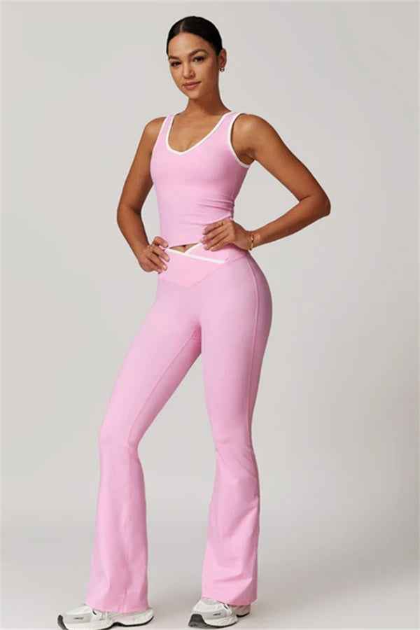 The Stamina Tank Top Flared Leggings 2-Piece Set