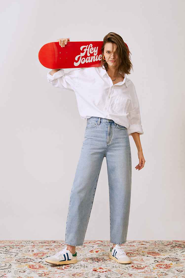 Queens Of Noise High Rise Barrel Jeans HJ026 [FINAL SALE]