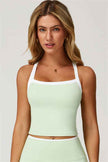 The Quest Cross Back Crop Top Flared Leggings 2-Piece Set