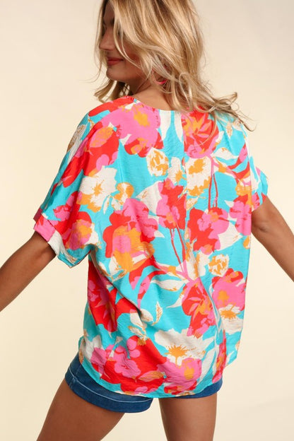 Plus Sized Floral Top - Pikemla