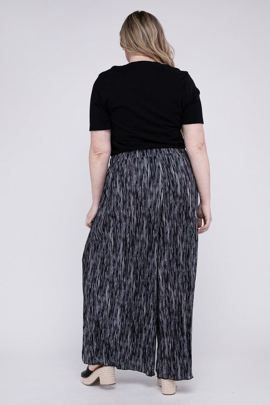 Drawstring Waist Wide Leg Pants - Pikemla